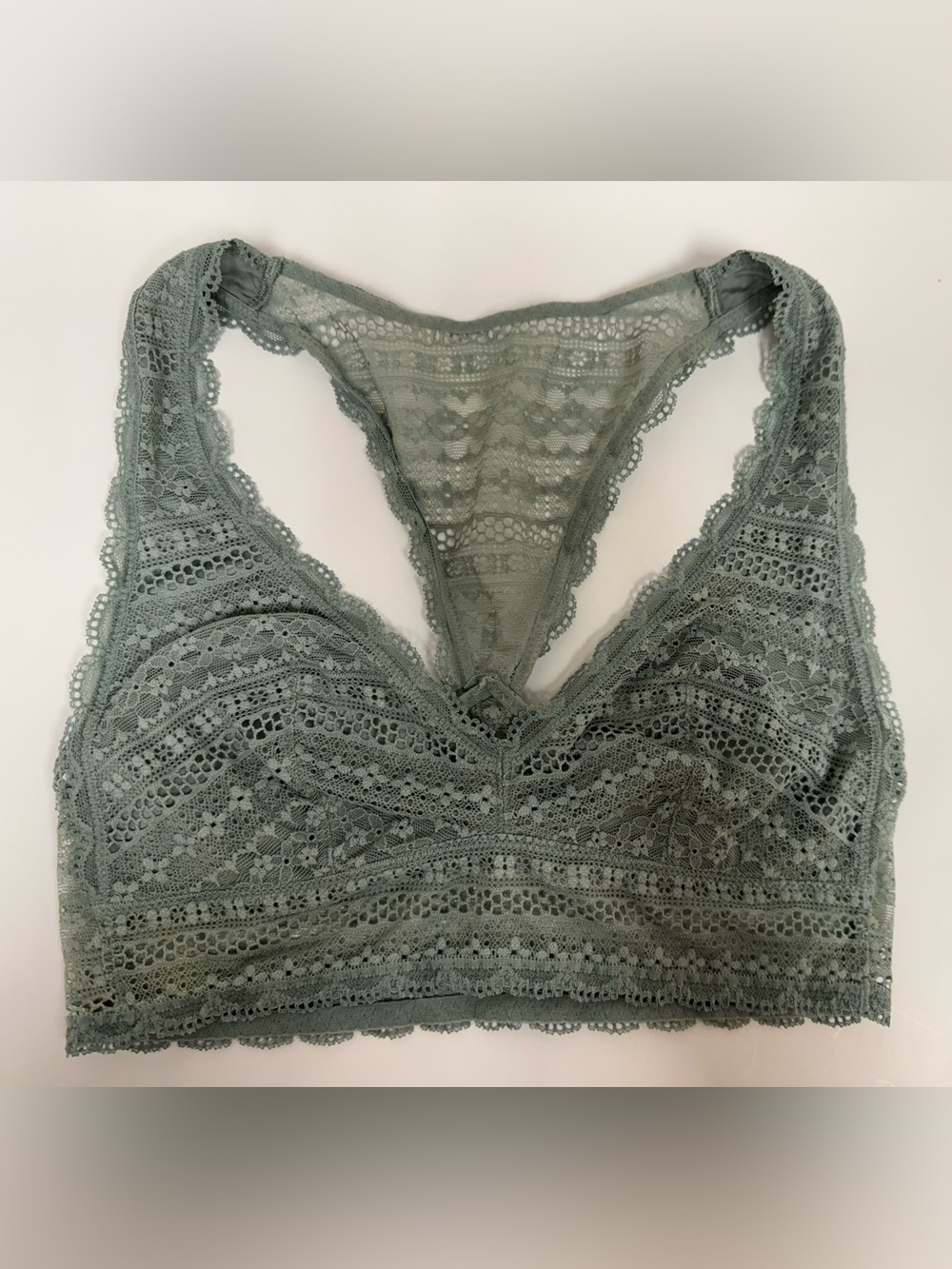 Victoria's Secret Lace Bralette in Sage Green